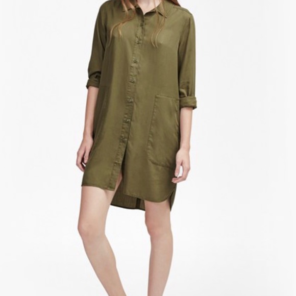 french connection green shirt dress French Connection Women's Mini Sweater Dress